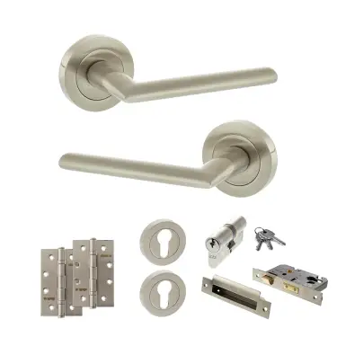 Click Here To Enlarge This Photo Of Atlantic - S43RSN STATUS Alabama Door Handle Pack - Satin Nickel