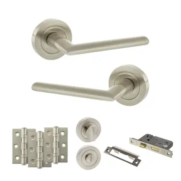 Click Here To Enlarge This Photo Of Atlantic - S43RSN STATUS Alabama Door Handle Pack - Satin Nickel