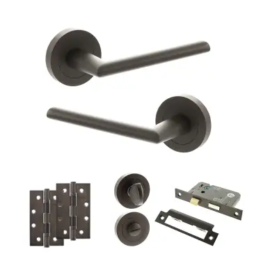 Click Here To Enlarge This Photo Of Atlantic - S43RUDB STATUS Alabama Door Handle Pack - Urban Dark Bronze