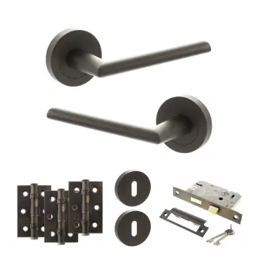 Click Here To Enlarge This Photo Of Atlantic - S43RUDB STATUS Alabama Door Handle Pack - Urban Dark Bronze