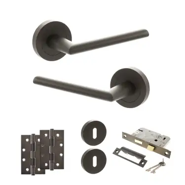 Click Here To Enlarge This Photo Of Atlantic - S43RUDB STATUS Alabama Door Handle Pack - Urban Dark Bronze