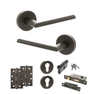 Click Here To Enlarge This Photo Of Atlantic - S43RUDB STATUS Alabama Door Handle Pack - Urban Dark Bronze
