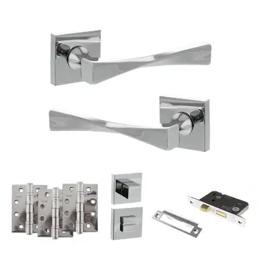 Click Here To Enlarge This Photo Of Atlantic - SP190CP Senza Pari Guido Door Handle Pack - Polished Chrome