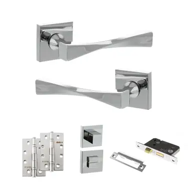 Click Here To Enlarge This Photo Of Atlantic - SP190CP Senza Pari Guido Door Handle Pack - Polished Chrome