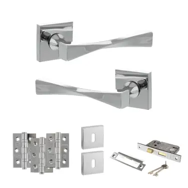 Click Here To Enlarge This Photo Of Atlantic - SP190CP Senza Pari Guido Door Handle Pack - Polished Chrome