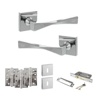 Click Here To Enlarge This Photo Of Atlantic - SP190CP Senza Pari Guido Door Handle Pack - Polished Chrome