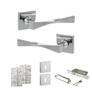 Click Here To Enlarge This Photo Of Atlantic - SP190CP Senza Pari Guido Door Handle Pack - Polished Chrome