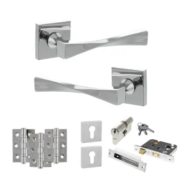 Click Here To Enlarge This Photo Of Atlantic - SP190CP Senza Pari Guido Door Handle Pack - Polished Chrome