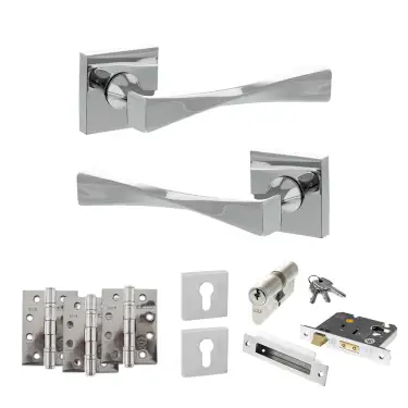 Click Here To Enlarge This Photo Of Atlantic - SP190CP Senza Pari Guido Door Handle Pack - Polished Chrome
