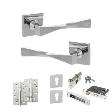 Click Here To Enlarge This Photo Of Atlantic - SP190CP Senza Pari Guido Door Handle Pack - Polished Chrome