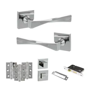 Click Here To Enlarge This Photo Of Atlantic - SP190CP Senza Pari Guido Door Handle Pack - Polished Chrome