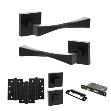 Click Here To Enlarge This Photo Of Atlantic - SP190MB Senza Pari Guido Door Handle Pack - Matt Black