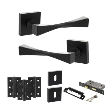 Click Here To Enlarge This Photo Of Atlantic - SP190MB Senza Pari Guido Door Handle Pack - Matt Black