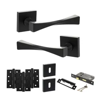 Click Here To Enlarge This Photo Of Atlantic - SP190MB Senza Pari Guido Door Handle Pack - Matt Black