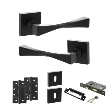 Click Here To Enlarge This Photo Of Atlantic - SP190MB Senza Pari Guido Door Handle Pack - Matt Black