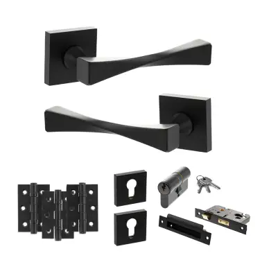 Click Here To Enlarge This Photo Of Atlantic - SP190MB Senza Pari Guido Door Handle Pack - Matt Black