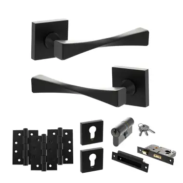 Click Here To Enlarge This Photo Of Atlantic - SP190MB Senza Pari Guido Door Handle Pack - Matt Black