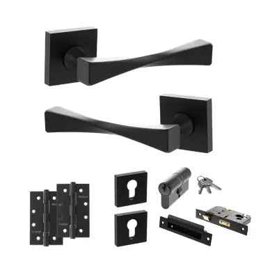 Click Here To Enlarge This Photo Of Atlantic - SP190MB Senza Pari Guido Door Handle Pack - Matt Black