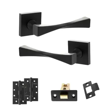 Click Here To Enlarge This Photo Of Atlantic - SP190MB Senza Pari Guido Door Handle Pack - Matt Black