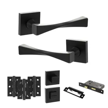 Click Here To Enlarge This Photo Of Atlantic - SP190MB Senza Pari Guido Door Handle Pack - Matt Black