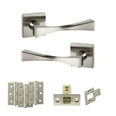 Click Here To Enlarge This Photo Of Atlantic - SP190SN Senza Pari Guido Door Handle Pack - Satin Nickel
