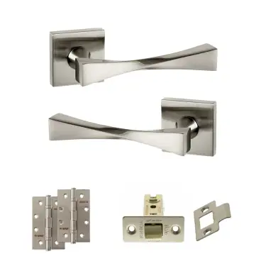 Click Here To Enlarge This Photo Of Atlantic - SP190SN Senza Pari Guido Door Handle Pack - Satin Nickel