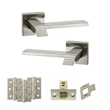 Click Here To Enlarge This Photo Of Atlantic - SP203SN Senza Pari Giovanni Door Handle Pack - Satin Nickel