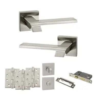 Click Here To Enlarge This Photo Of Atlantic - SP203SN Senza Pari Giovanni Door Handle Pack - Satin Nickel