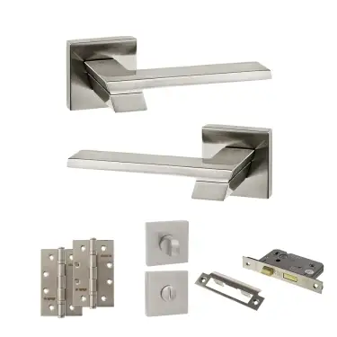 Click Here To Enlarge This Photo Of Atlantic - SP203SN Senza Pari Giovanni Door Handle Pack - Satin Nickel