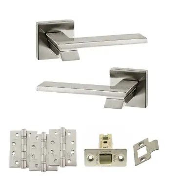 Click Here To Enlarge This Photo Of Atlantic - SP203SN Senza Pari Giovanni Door Handle Pack - Satin Nickel
