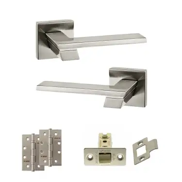 Click Here To Enlarge This Photo Of Atlantic - SP203SN Senza Pari Giovanni Door Handle Pack - Satin Nickel