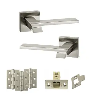 Atlantic - SP203SN Senza Pari Giovanni Door Handle Pack - Satin Nickel