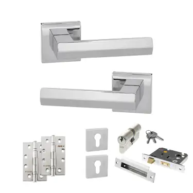 Click Here To Enlarge This Photo Of Atlantic - SP216PC Senza Pari Davoli Door Handle Pack - Polished Chrome