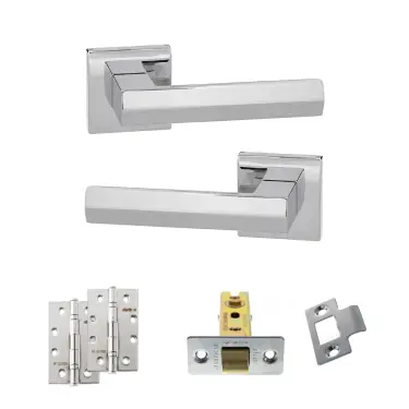 Click Here To Enlarge This Photo Of Atlantic - SP216PC Senza Pari Davoli Door Handle Pack - Polished Chrome