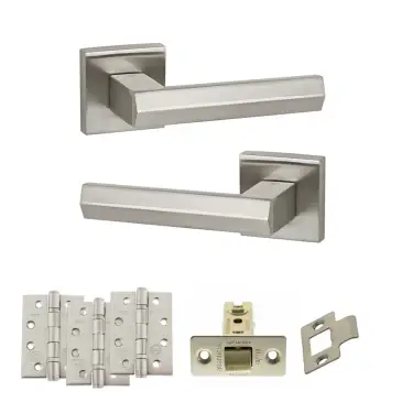 Click Here To Enlarge This Photo Of Atlantic - SP216SN Senza Pari Davoli Door Handle Pack - Satin Nickel