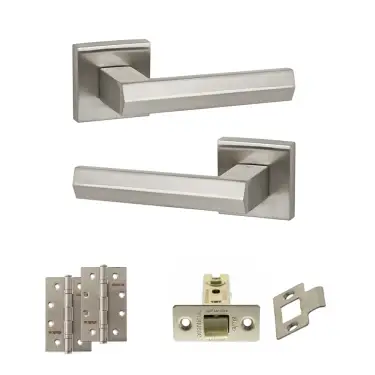 Click Here To Enlarge This Photo Of Atlantic - SP216SN Senza Pari Davoli Door Handle Pack - Satin Nickel