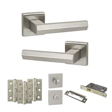Click Here To Enlarge This Photo Of Atlantic - SP216SN Senza Pari Davoli Door Handle Pack - Satin Nickel