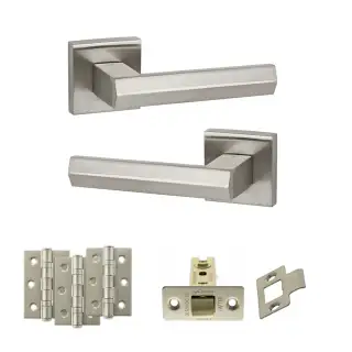 Atlantic - SP216SN Senza Pari Davoli Door Handle Pack - Satin Nickel