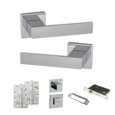 Click Here To Enlarge This Photo Of Atlantic - SP217CP Senza Pari Panetti Door Handle Pack - Polished Chrome