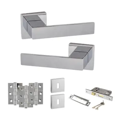Click Here To Enlarge This Photo Of Atlantic - SP217CP Senza Pari Panetti Door Handle Pack - Polished Chrome
