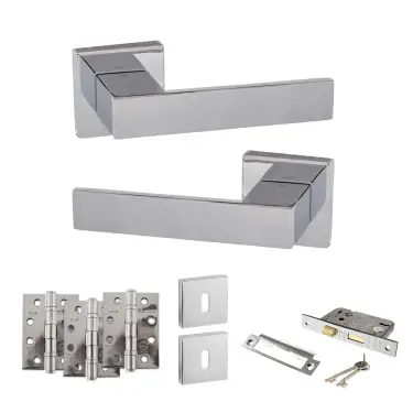 Click Here To Enlarge This Photo Of Atlantic - SP217CP Senza Pari Panetti Door Handle Pack - Polished Chrome