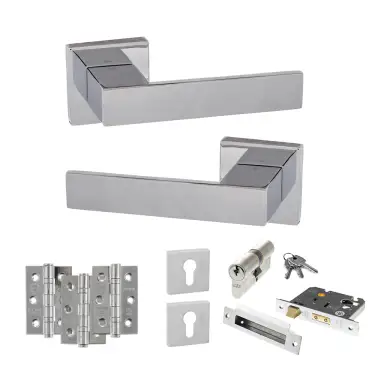 Click Here To Enlarge This Photo Of Atlantic - SP217CP Senza Pari Panetti Door Handle Pack - Polished Chrome