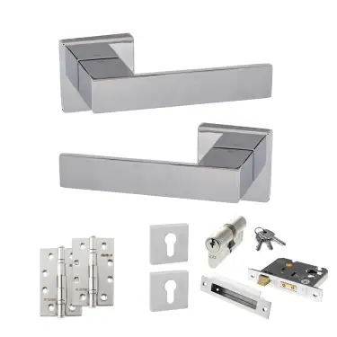 Click Here To Enlarge This Photo Of Atlantic - SP217CP Senza Pari Panetti Door Handle Pack - Polished Chrome