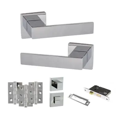 Click Here To Enlarge This Photo Of Atlantic - SP217CP Senza Pari Panetti Door Handle Pack - Polished Chrome