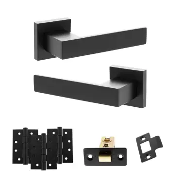 Click Here To Enlarge This Photo Of Atlantic - SP217MB Senza Pari Panetti Door Handle Pack - Matt Black