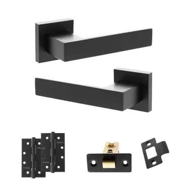 Click Here To Enlarge This Photo Of Atlantic - SP217MB Senza Pari Panetti Door Handle Pack - Matt Black