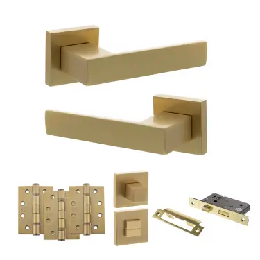 Click Here To Enlarge This Photo Of Atlantic - SP217SB Senza Pari Panetti Door Handle Pack - Satin Brass