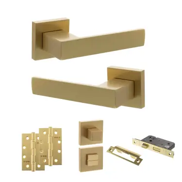 Click Here To Enlarge This Photo Of Atlantic - SP217SB Senza Pari Panetti Door Handle Pack - Satin Brass
