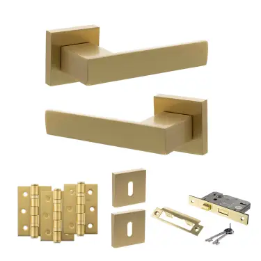 Click Here To Enlarge This Photo Of Atlantic - SP217SB Senza Pari Panetti Door Handle Pack - Satin Brass