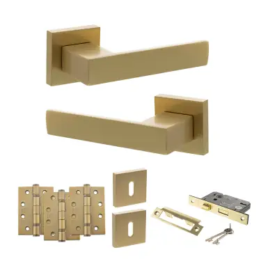 Click Here To Enlarge This Photo Of Atlantic - SP217SB Senza Pari Panetti Door Handle Pack - Satin Brass